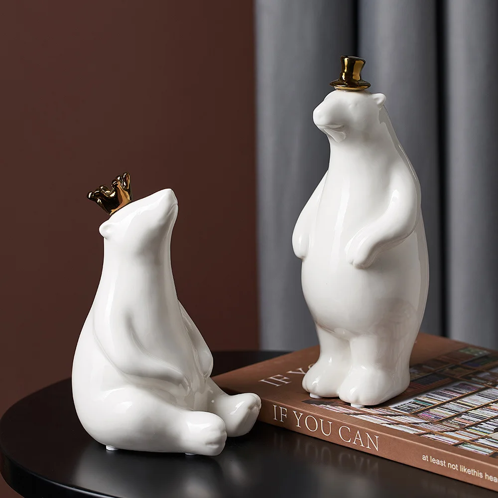 Polar Bear Ceramic Home Wedding Garden Decoration Accessories Modern House Desktop Office Present Feng Shui Animal Statue
Polar Bear Ceramic Home Wedding Garden Decoration Accessories Modern House Desktop Office Present Feng Shui Animal Statue