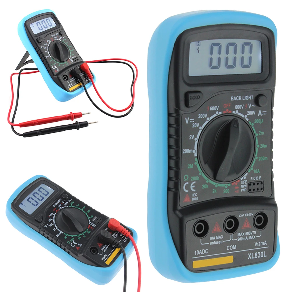 XL830L Handheld Digital Multimeter LCD Portable AC/DC Ammeter Voltmeter Ohm Voltage Tester Multimetro Professional Multimeter
XL830L Handheld Digital Multimeter LCD Portable AC/DC Ammeter Voltmeter Ohm Voltage Tester Multimetro Professional Multimeter