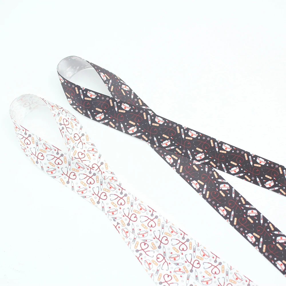 Nurse Ribbon Medical Theme for ID Lanyards, Gift Wrap, Quilting, Sewing, Printed on 1" Black or White Satin Ribbon
Nurse Ribbon Medical Theme for ID Lanyards, Gift Wrap, Quilting, Sewing, Printed on 1" Black or White Satin Ribbon
