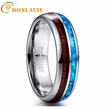 BONLAVIE Fashion 6MM Wide Polished Abalone Shell Tungsten Carbide Rings Wood Blue Opal Tungsten Steel Wedding Ring Jewelry
BONLAVIE Fashion 6MM Wide Polished Abalone Shell Tungsten Carbide Rings Wood Blue Opal Tungsten Steel Wedding Ring Jewelry