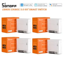 SONOFF ZBMINI Zigbee 3.0 Mini Smart Switch DIY Two Way Module eWelink APP Control ZBBridge Required Work with Aelxa Google Home
SONOFF ZBMINI Zigbee 3.0 Mini Smart Switch DIY Two Way Module eWelink APP Control ZBBridge Required Work with Aelxa Google Home