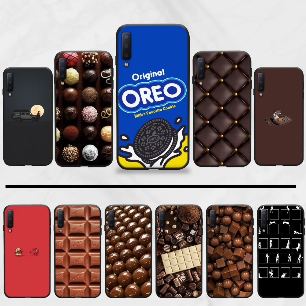 Мягкий силиконовый чехол Oreo для телефона с изображением молочного шоколада