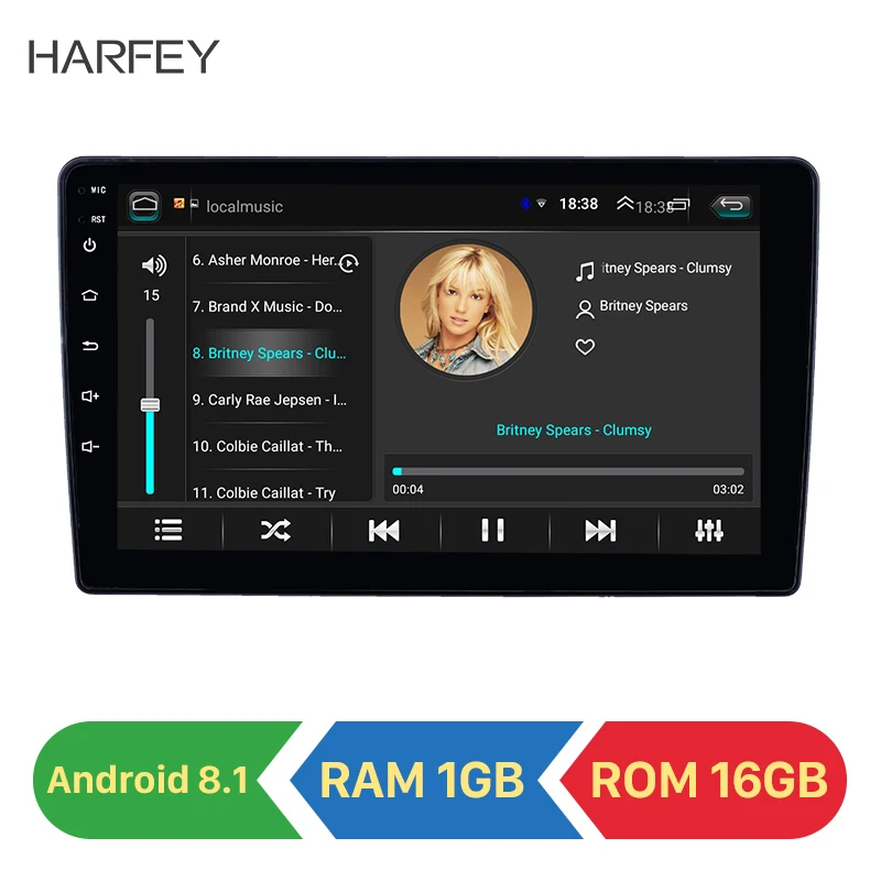 Harfey 9 inch Android 8.1 2.5D screen Car GPS Radio for 2014 2015 2016 2017 2018 Renault Duster support OBD2 SWC Carplay 2din
Harfey 9 inch Android 8.1 2.5D screen Car GPS Radio for 2014 2015 2016 2017 2018 Renault Duster support OBD2 SWC Carplay 2din