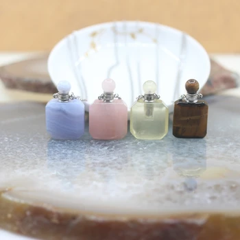 Natural Gems Rectangle Perfume Bottle Pendant silvers Chains Jewelry,White Quartz Crystal Essential Oil Bottles Charms Necklace
Natural Gems Rectangle Perfume Bottle Pendant silvers Chains Jewelry,White Quartz Crystal Essential Oil Bottles Charms Necklace