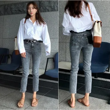 Retro blue-black Women Jeans Boyfriend Style Jeans For Women Mom 2019 Cotton Denim Pant Harem Casual Jeans 
Retro blue-black Women Jeans Boyfriend Style Jeans For Women Mom 2019 Cotton Denim Pant Harem Casual Jeans