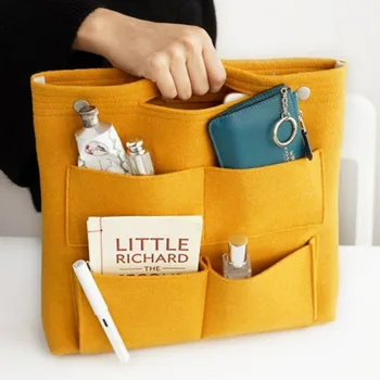 High Quality Multi-function Make Up Bag Felt Insert Purse Organizer Multi Pocket Cosmetic Bags Organizer Storage Bag Opbergtas
High Quality Multi-function Make Up Bag Felt Insert Purse Organizer Multi Pocket Cosmetic Bags Organizer Storage Bag Opbergtas