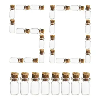 HIPSTEEN 50Pcs 12*24MM 1.5ML Mini Glass Bottles Empty Sample Jars with Cork Stoppers for DIY Craft Decoration - Transparent
HIPSTEEN 50Pcs 12*24MM 1.5ML Mini Glass Bottles Empty Sample Jars with Cork Stoppers for DIY Craft Decoration - Transparent