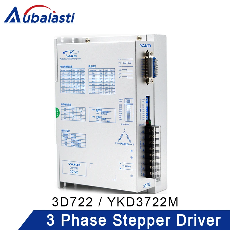 YAKO 3 Phase Stepper Motor Driver 3D722 YKD3722M AC110V-220V Match 3Phase Motor 86 110 130
YAKO 3 Phase Stepper Motor Driver 3D722 YKD3722M AC110V-220V Match 3Phase Motor 86 110 130