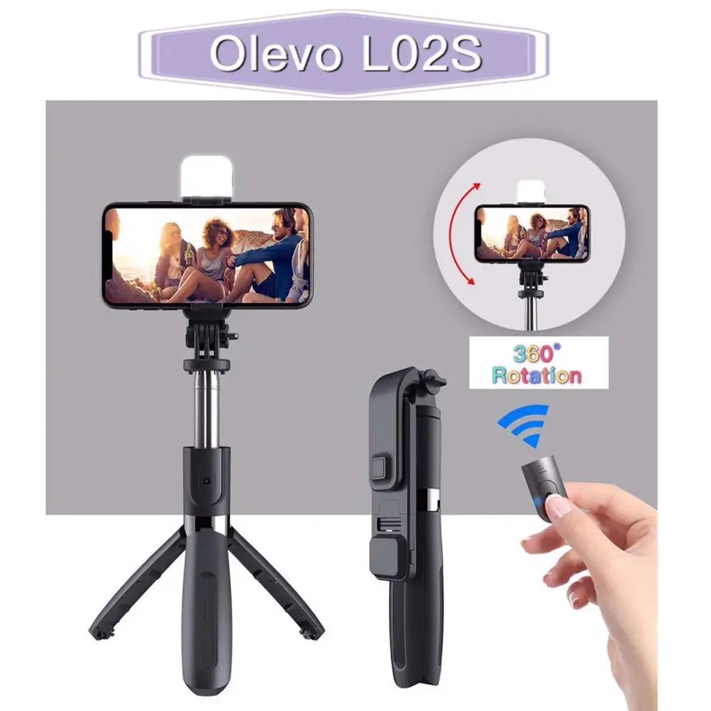 Olevo NEW Selfie Stick L02S Handphone Fill Light Rotatable Solid Tripod Expandable with Bluetooth Remote Control Shipping Free
Olevo NEW Selfie Stick L02S Handphone Fill Light Rotatable Solid Tripod Expandable with Bluetooth Remote Control Shipping Free