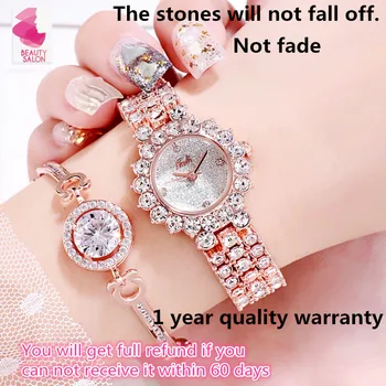 15 Colors Women Rhinestones Watches Bracelet Montre Wristwatch -f- women’s watches relogio feminino New Year gift for Girls 
15 Colors Women Rhinestones Watches Bracelet Montre Wristwatch -f- women’s watches relogio feminino New Year gift for Girls