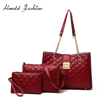 Herald Fashion Elegant 3 Pcs/set Diamond Lattice PU Leather Retro Design Handbag Shoulder Bags For Women Casual Tote Bag Sets
Herald Fashion Elegant 3 Pcs/set Diamond Lattice PU Leather Retro Design Handbag Shoulder Bags For Women Casual Tote Bag Sets