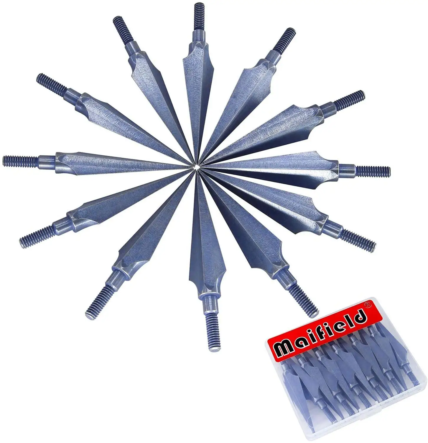 Maifield Bowhunting One Piece Broadhead Outdoor Hunting 150 Grains 12PCS Screw-in Traditional Tips Compatible for
Maifield Bowhunting One Piece Broadhead Outdoor Hunting 150 Grains 12PCS Screw-in Traditional Tips Compatible for
