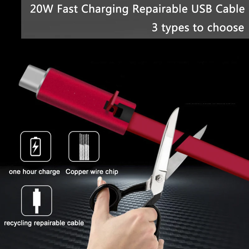Renewable Charger Cable Repairable 1.5m 2m 4A Fast Charging Cable USB for Lightning Cable for iPhone Samsung Huawei Xiaomi LG
Renewable Charger Cable Repairable 1.5m 2m 4A Fast Charging Cable USB for Lightning Cable for iPhone Samsung Huawei Xiaomi LG
