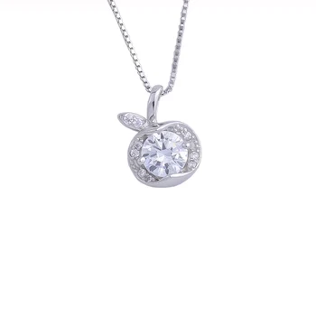 925 Sterling Silver Mini Zircon Leaf Apple Female Pendants Exquisite Necklaces For Women Long Chain Collar Fashion Jewelry 
925 Sterling Silver Mini Zircon Leaf Apple Female Pendants Exquisite Necklaces For Women Long Chain Collar Fashion Jewelry