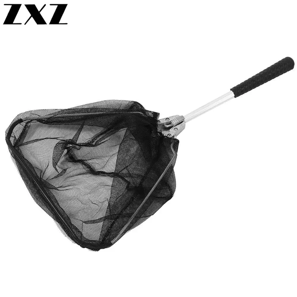 

Aluminum Alloy Foldable Fishing Hand Nets 50cm Telescoping Foldable Landing Net Pole Casting Network Trap Fly Fishing Network