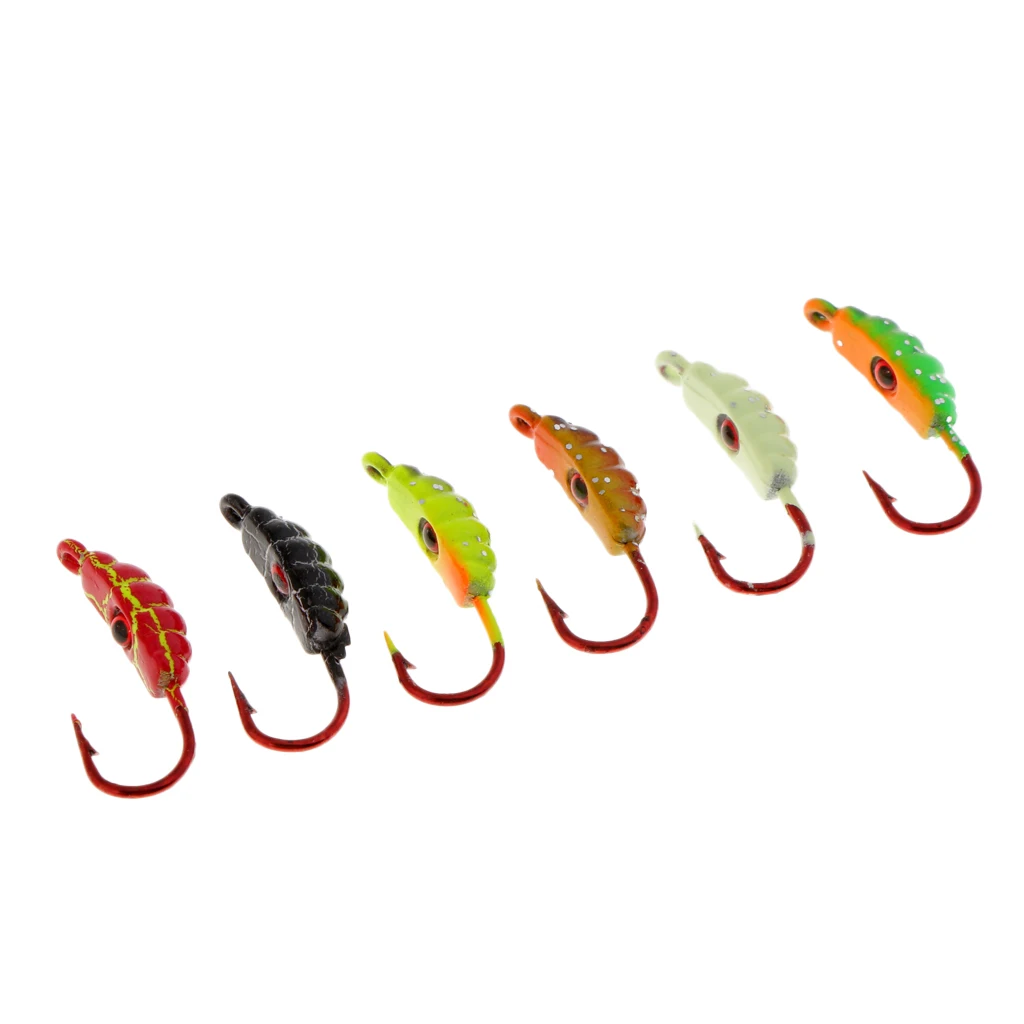 6Pcs/Set Winter Ice Fishing Hook Hard Lures Lead Jigs Head Hooks Baits Hooks 6Pcs/Set Winter Ice Fishing Hook Hard Lures Lead Jigs Head Hooks Baits Hooks