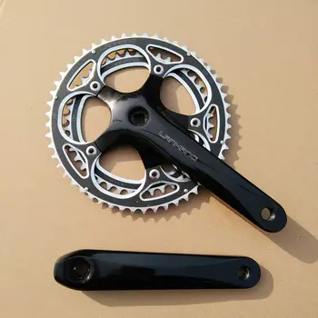Bike Crankset 42/52T biplate Chain Wheel 170 Square Hole Crank Compatible with 7/8/9/Speed Road folding Bike BMX crank sprocket 
Bike Crankset 42/52T biplate Chain Wheel 170 Square Hole Crank Compatible with 7/8/9/Speed Road folding Bike BMX crank sprocket