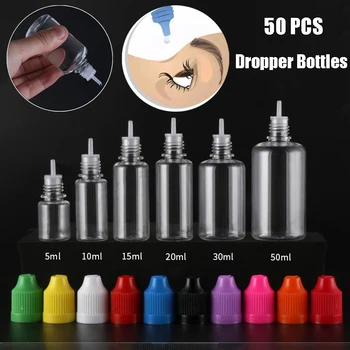 50pcs PET Plastic Empty Dropper Bottles 5ML 10ML 15ML 20ML 30ML 50ML Squeezable Refillable Bottles Cosmetic Container
50pcs PET Plastic Empty Dropper Bottles 5ML 10ML 15ML 20ML 30ML 50ML Squeezable Refillable Bottles Cosmetic Container