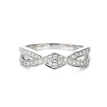 EDI 14K White Gold Criss Cross Split Ring 0.4ctw G/SI Natural Real Diamond Single Ring For Women Half Eternal Ring
EDI 14K White Gold Criss Cross Split Ring 0.4ctw G/SI Natural Real Diamond Single Ring For Women Half Eternal Ring