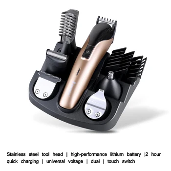 6 in 1 Electric Hair Clipper Multifunctional Barber Rechargeable Hair Cutter Machine Men Hair Trimmer For Beard Nose Eyebrow Ear
6 in 1 Electric Hair Clipper Multifunctional Barber Rechargeable Hair Cutter Machine Men Hair Trimmer For Beard Nose Eyebrow Ear