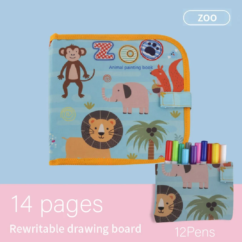 Portable Soft Chalk Board Drawing Book Magic Pen Painting Coloring Book DIY Blackboard Painting Drawing Board Kids Toys 12 Pens
Portable Soft Chalk Board Drawing Book Magic Pen Painting Coloring Book DIY Blackboard Painting Drawing Board Kids Toys 12 Pens