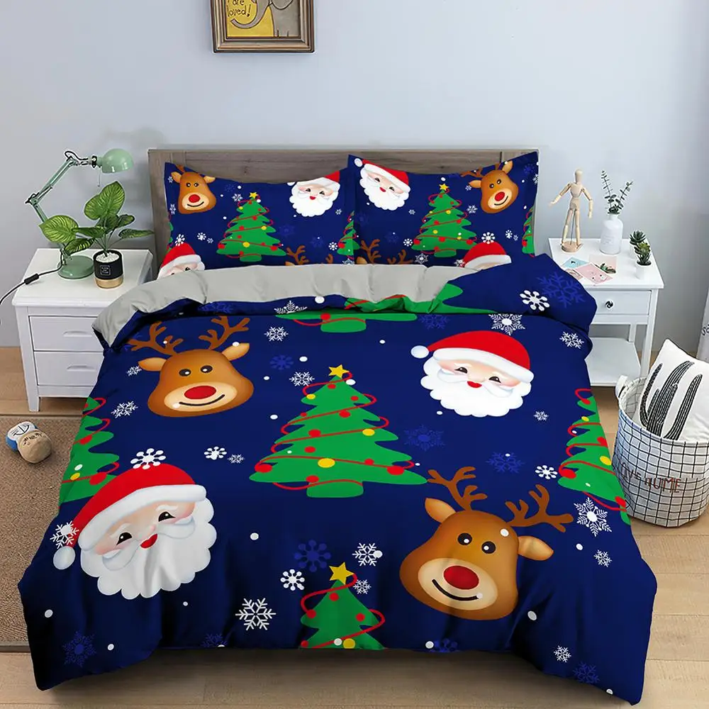 Santa Reindeer Christmas Tree Duvet Cover Bedding Set Bed Linen Home Textile Bedclothes Soft Bed Set Queen/King Size for Kids
Santa Reindeer Christmas Tree Duvet Cover Bedding Set Bed Linen Home Textile Bedclothes Soft Bed Set Queen/King Size for Kids