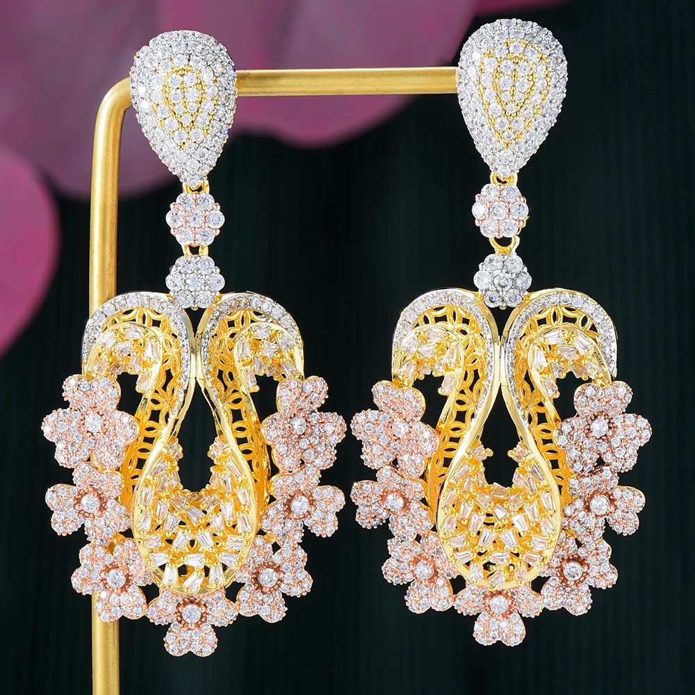 Missvikki Original Luxury Trendy Shiny Dangle Earrings Full Mirco Paved Cubic Zircon CZ For Women Wedding Party Jewelry Gift
Missvikki Original Luxury Trendy Shiny Dangle Earrings Full Mirco Paved Cubic Zircon CZ For Women Wedding Party Jewelry Gift
