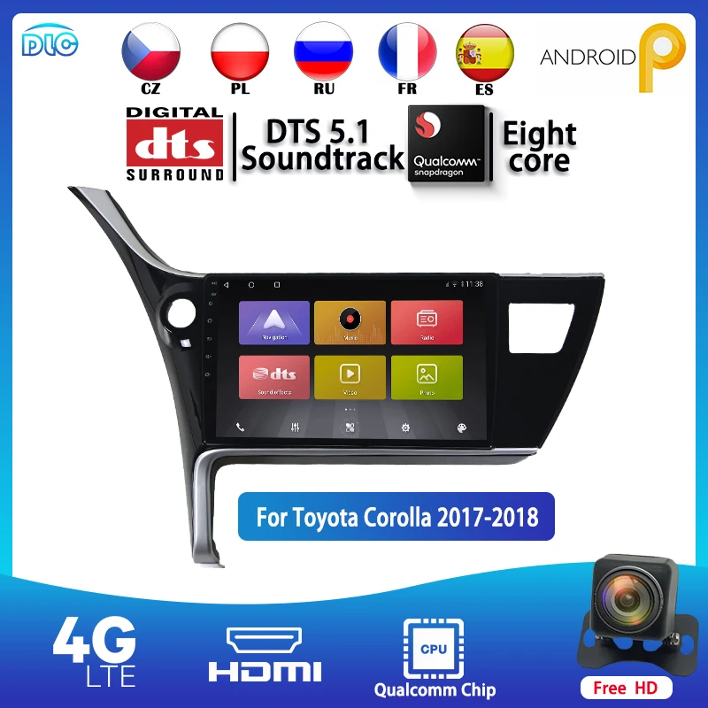 DLC Qualcomm Chip 1280*720 IPS 10Inch Android 9.0 GPS Stereo FM/RDS DTS BT WIFI+4G For Toyota Corolla 4+64G DSP Car Player Media
DLC Qualcomm Chip 1280*720 IPS 10Inch Android 9.0 GPS Stereo FM/RDS DTS BT WIFI+4G For Toyota Corolla 4+64G DSP Car Player Media