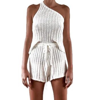 2Pcs Set Female Casual Sweater Shorts Knitted Loose Suits Boho One Shoulder Women Tops Elegant Ribbed Summer High Waist Sets
2Pcs Set Female Casual Sweater Shorts Knitted Loose Suits Boho One Shoulder Women Tops Elegant Ribbed Summer High Waist Sets