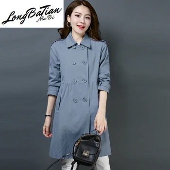2020 Spring Autumn Fashion Women Trench Coat Casual Double-Breasted Outerwear Long Womens Windbreakers Plus Size Overcoat Ladies 
2020 Spring Autumn Fashion Women Trench Coat Casual Double-Breasted Outerwear Long Womens Windbreakers Plus Size Overcoat Ladies