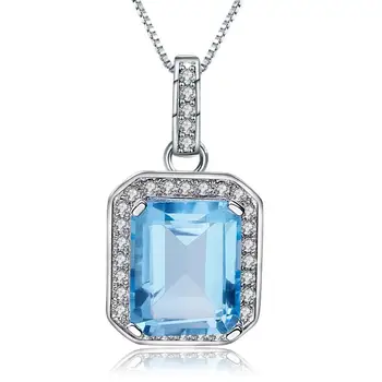 Gem's Ballet 925 Sterling Silver 4.23Ct Octagon Natural Swiss Blue Topaz Gemstone Pendant Necklace Fine Jewelry For Women
Gem's Ballet 925 Sterling Silver 4.23Ct Octagon Natural Swiss Blue Topaz Gemstone Pendant Necklace Fine Jewelry For Women
