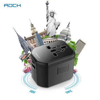 ROCK Travel Power Adapter All in One Worldwide International Universal Wall Charger AC Plug Adaptor 3.0A USB Type-C For USA EU 
ROCK Travel Power Adapter All in One Worldwide International Universal Wall Charger AC Plug Adaptor 3.0A USB Type-C For USA EU