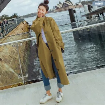 women trench denim dress 2019 New spring vintage single breasted retro casual blue color shirt coat with belt pockets
women trench denim dress 2019 New spring vintage single breasted retro casual blue color shirt coat with belt pockets