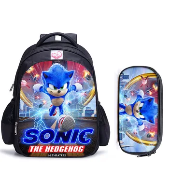 16 inch Sonic Hedgehog Children Backpack Lovely Schoolbag Boys and Girls Orthopedic Backpack Sets Pencil Bag
16 inch Sonic Hedgehog Children Backpack Lovely Schoolbag Boys and Girls Orthopedic Backpack Sets Pencil Bag