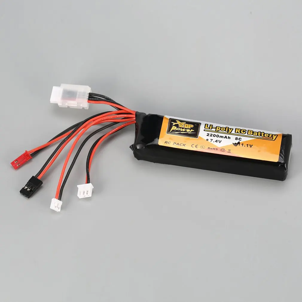 ZOP Power 11.1V 2200mAh 8C 3S 3S1P Lipo Battery JST JR Futaba Plug Rechargeable For RC Drone Helicopter Quadcopter Transmitter
ZOP Power 11.1V 2200mAh 8C 3S 3S1P Lipo Battery JST JR Futaba Plug Rechargeable For RC Drone Helicopter Quadcopter Transmitter