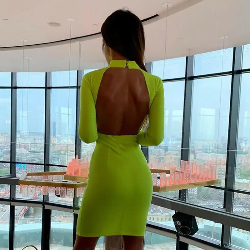 Bandage Bodycon Dress Evening Party Long Sleeve Sexy Backless Short Mini Dress 2019 Autumn Women Dresses Robe Femme
Bandage Bodycon Dress Evening Party Long Sleeve Sexy Backless Short Mini Dress 2019 Autumn Women Dresses Robe Femme