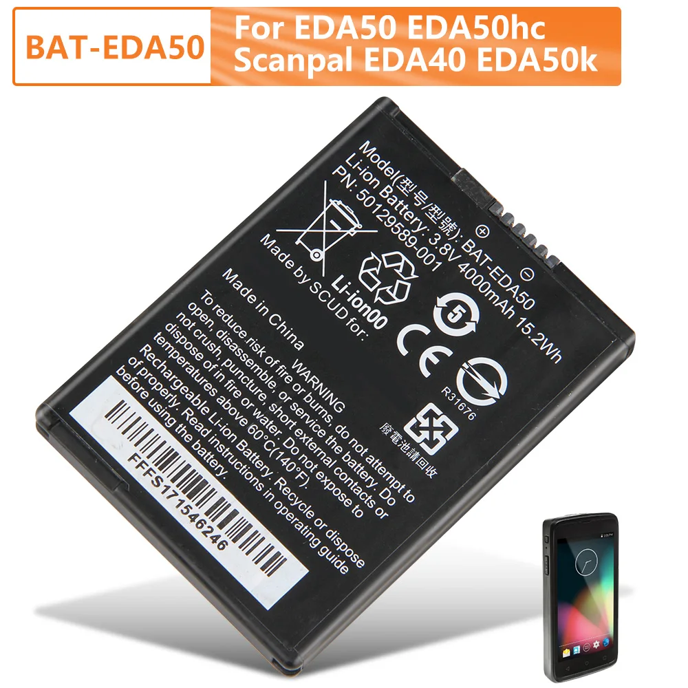 New Original Replacement Battery BAT-EDA50 For Honeywell EDA50 EDA50hc Scanpal EDA40 EDA50k Genuine Rechargable Battery 4000mAh
New Original Replacement Battery BAT-EDA50 For Honeywell EDA50 EDA50hc Scanpal EDA40 EDA50k Genuine Rechargable Battery 4000mAh