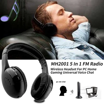 Wireless FM Radio Headset Multifunction Stereo Microphone FM With Mic PC Phone Earphone Wireless Headphones For TV
Wireless FM Radio Headset Multifunction Stereo Microphone FM With Mic PC Phone Earphone Wireless Headphones For TV