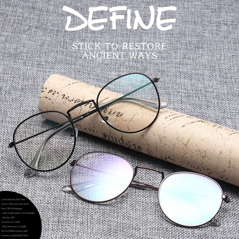 SEEMFLY Vintage pattern side glasses frame Art Harajuku round frame mirror Trend flat mirror Retro Computer Eyeglasses Frames
SEEMFLY Vintage pattern side glasses frame Art Harajuku round frame mirror Trend flat mirror Retro Computer Eyeglasses Frames