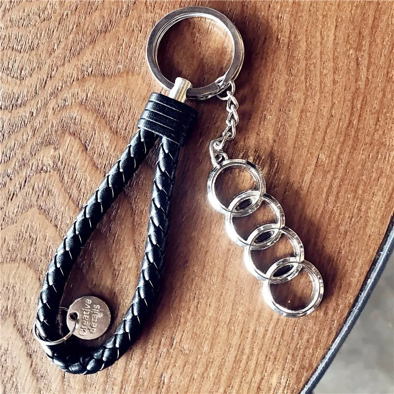 2019 Creative leather rope men key chain pendant bag accessories personalized tag small gifts for Audi car logo metal keychain
2019 Creative leather rope men key chain pendant bag accessories personalized tag small gifts for Audi car logo metal keychain