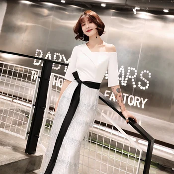 Lady Tassel Plus Size 3XL Qipao Elegant Formal Party Dress Sexy One Shoulder Cheongsam Exquisite Half Sleeve White Vestidos
Lady Tassel Plus Size 3XL Qipao Elegant Formal Party Dress Sexy One Shoulder Cheongsam Exquisite Half Sleeve White Vestidos