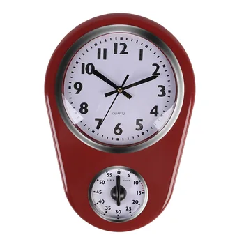 Modern Design Brief red Kitchen Needle Wall Clock with household timer Silent Quartz Clock Creative Home Office Decor
Modern Design Brief red Kitchen Needle Wall Clock with household timer Silent Quartz Clock Creative Home Office Decor