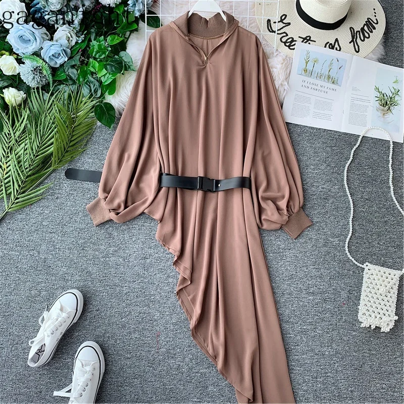 Gaganight Spring Autumn Elegant Women Dress Long Sleeve Turn Down Collar Sash Asymmetrical Holiday Dresses Female Retro Vestidos
Gaganight Spring Autumn Elegant Women Dress Long Sleeve Turn Down Collar Sash Asymmetrical Holiday Dresses Female Retro Vestidos