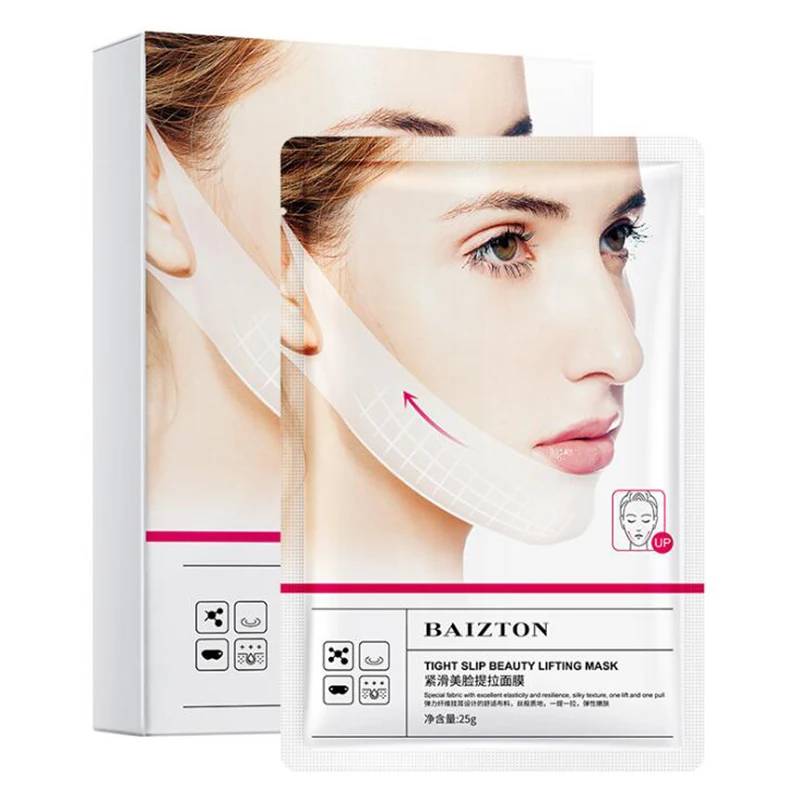 4 1PC Tighten Face Lifting Mask Moisturizing hydrating V Face Mask Shrink Pores Refreshing Mask Skin Care