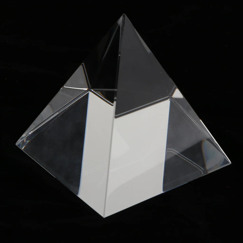 2.4'' Transparent K9 Crystal Optical Pyramid Prism Suncather, Paperweight Collectible Home Ornament Gift 2.4'' Transparent K9 Crystal Optical Pyramid Prism Suncather, Paperweight Collectible Home Ornament Gift