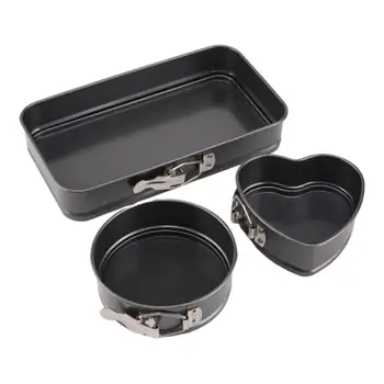 3pcs/set Round/heart/square Cake Baking Pan Carbon Molds Pan Bottom Springform Cake Non-Stick Removable Steel Bakeware K9M6
3pcs/set Round/heart/square Cake Baking Pan Carbon Molds Pan Bottom Springform Cake Non-Stick Removable Steel Bakeware K9M6