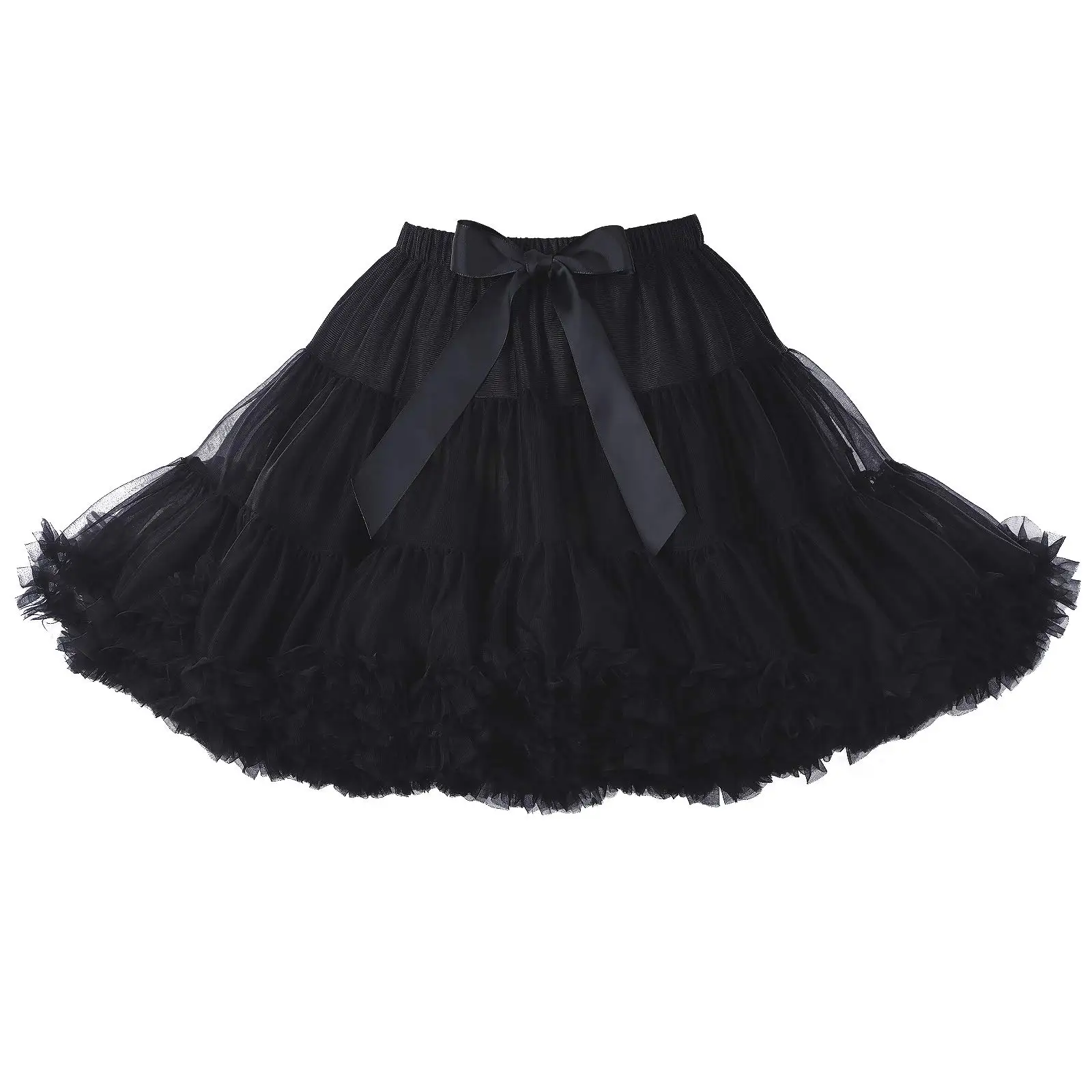 

Women's Puffy Tutu Skirt Soft Tulle Petticoat Elastic Waist Princess Pettiskirt Ballet Dance Short 2024