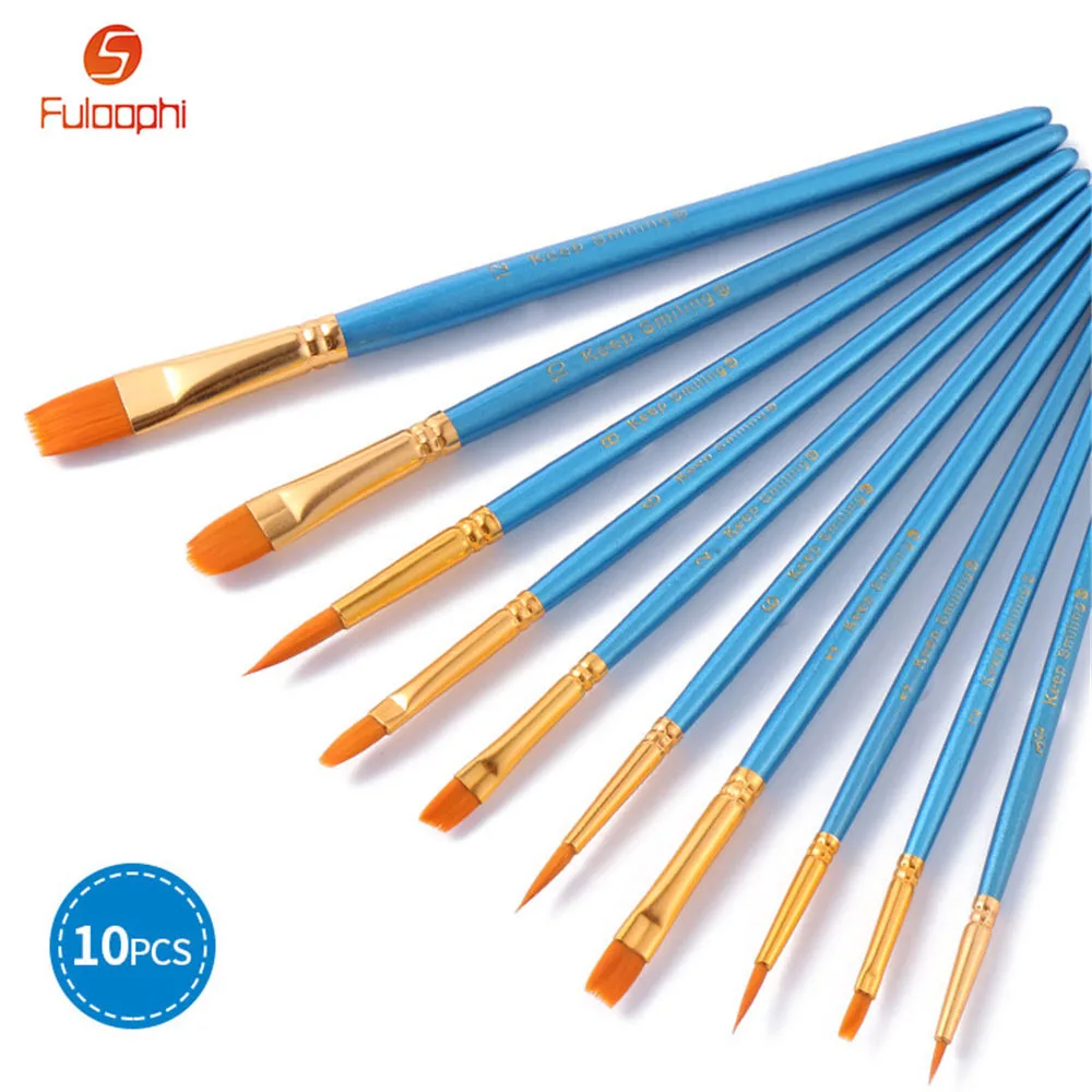 10Pcs/Set Watercolor Gouache Paint Brushes Different Shape Round Pointed Tip Nylon Hair Painting Brush Set Art Supplies
10Pcs/Set Watercolor Gouache Paint Brushes Different Shape Round Pointed Tip Nylon Hair Painting Brush Set Art Supplies