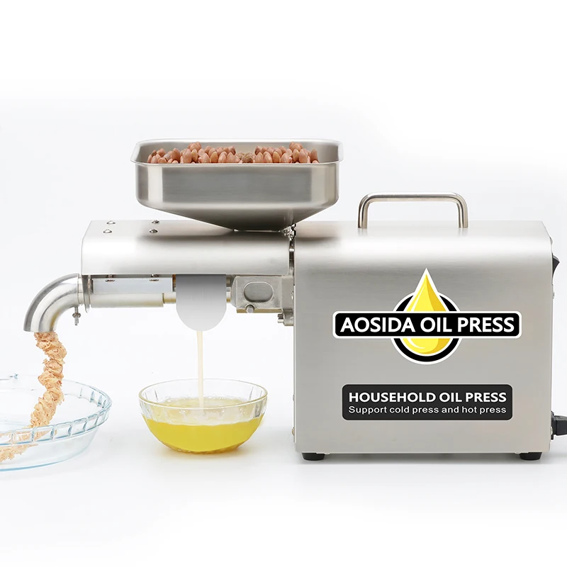 

2019 New Stainless Steel Household Oil Press Fully Automatic German Small Commercial Intelligent Cold and Hot Press Direct Oil P