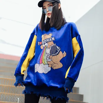 Johnature Spring New Cartoon Print Loose Pullover Women Sweatshirts 2020 Casual Fashion Patchwork All Match Female Hoodies
Johnature Spring New Cartoon Print Loose Pullover Women Sweatshirts 2020 Casual Fashion Patchwork All Match Female Hoodies